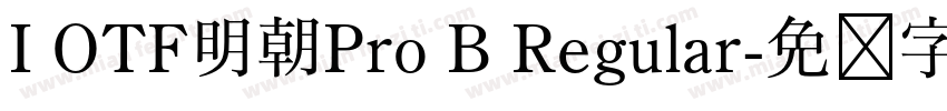 I OTF明朝Pro B Regular字体转换